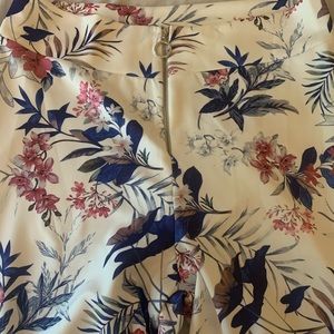 high rise floral pants